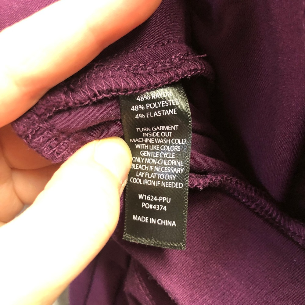 Betabrand Womens All Day Flowy Split Leg Pull On Pants Size XL P Purple - Picture 11 of 11